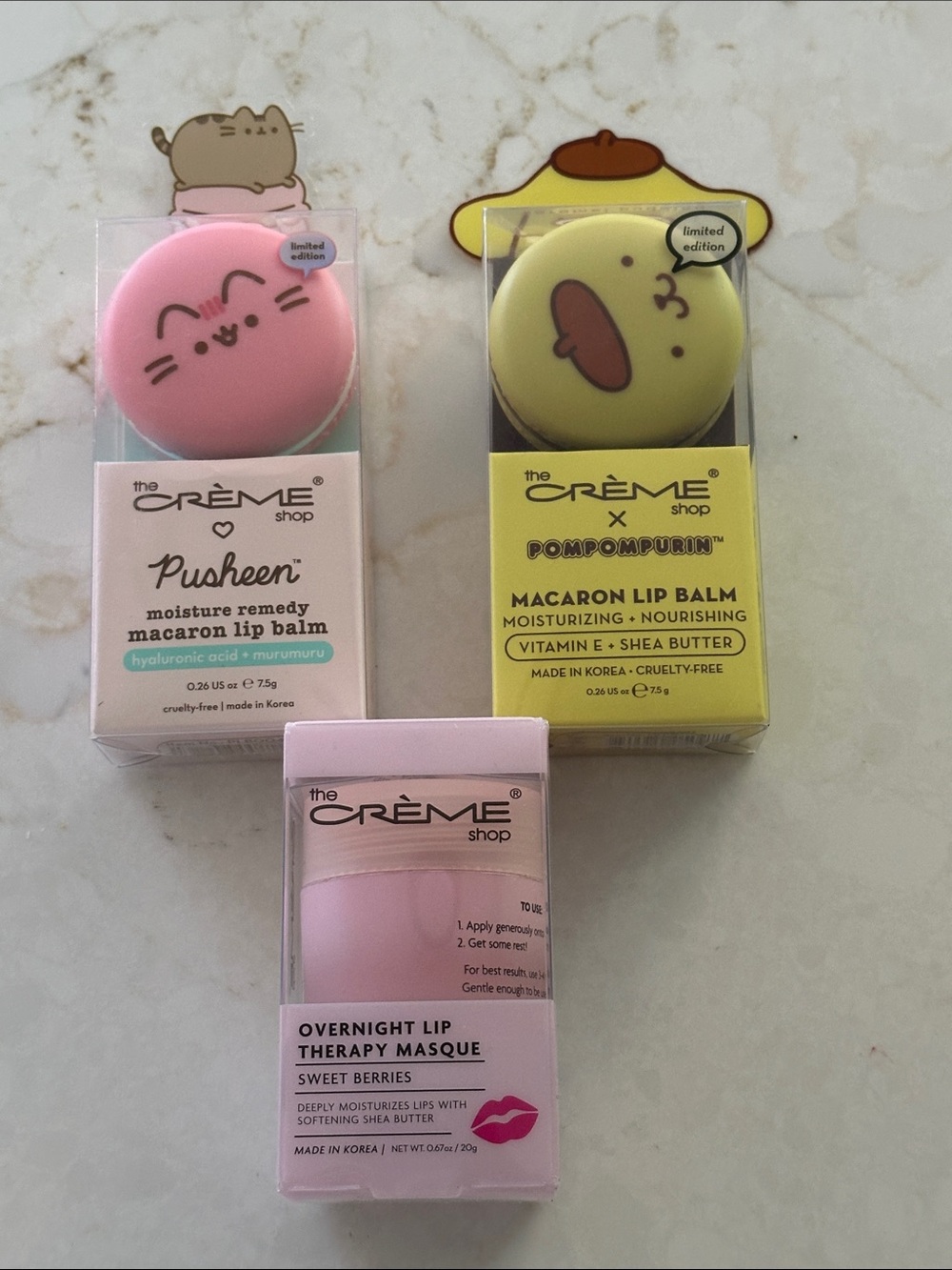The Creme Shop NIB Lip Care Trio